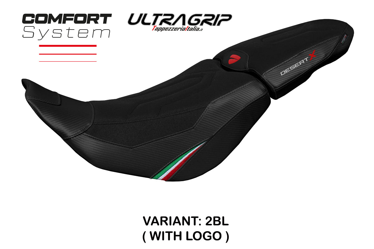 Ducati Desert X 2022-2025 Seat Cover Tappezzeria Italia in Trico Comfort Ultragrip Black