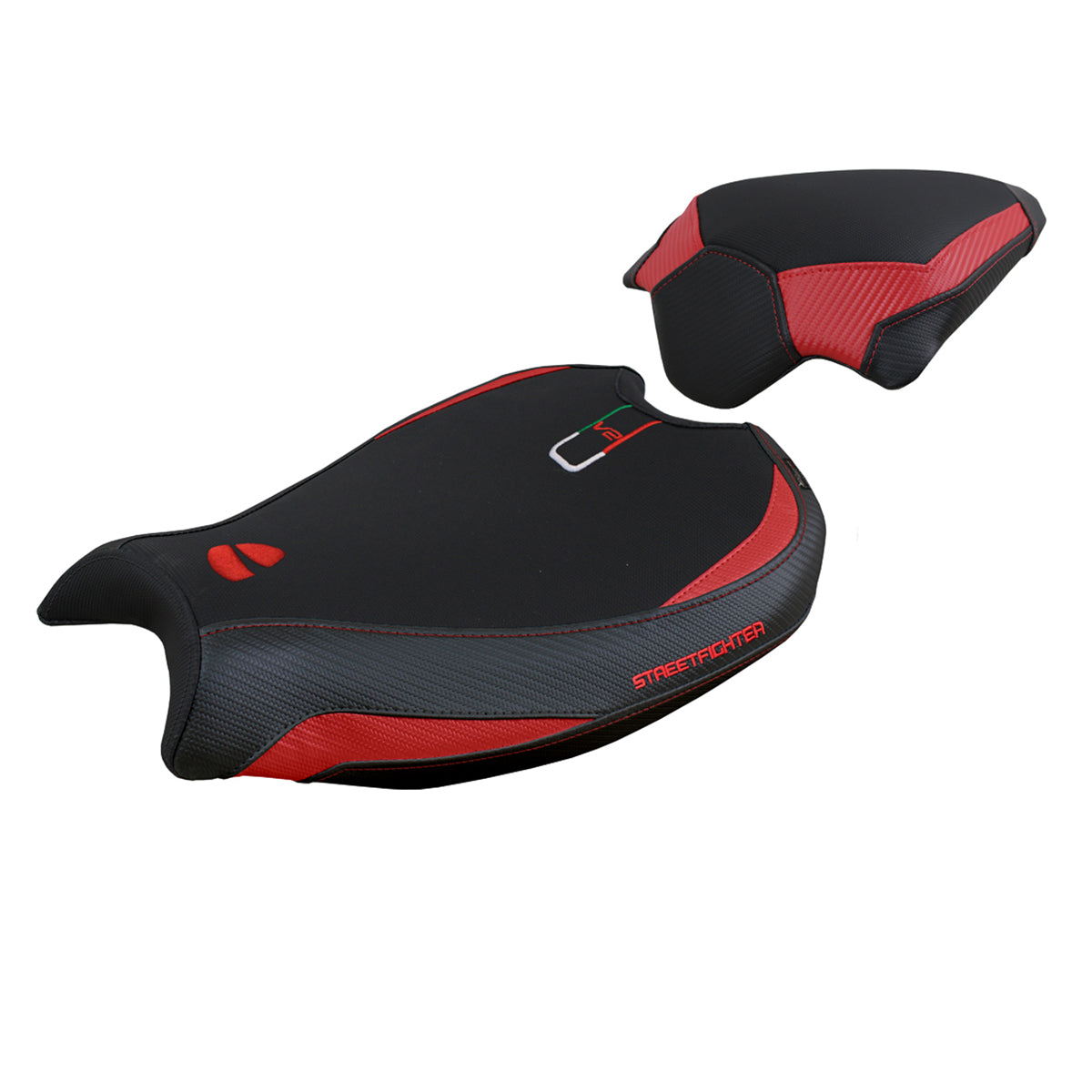 Ducati Streetfighter V2 2022-2024 Seat Cover Tappezzeria Italia Comfort in Red and Black