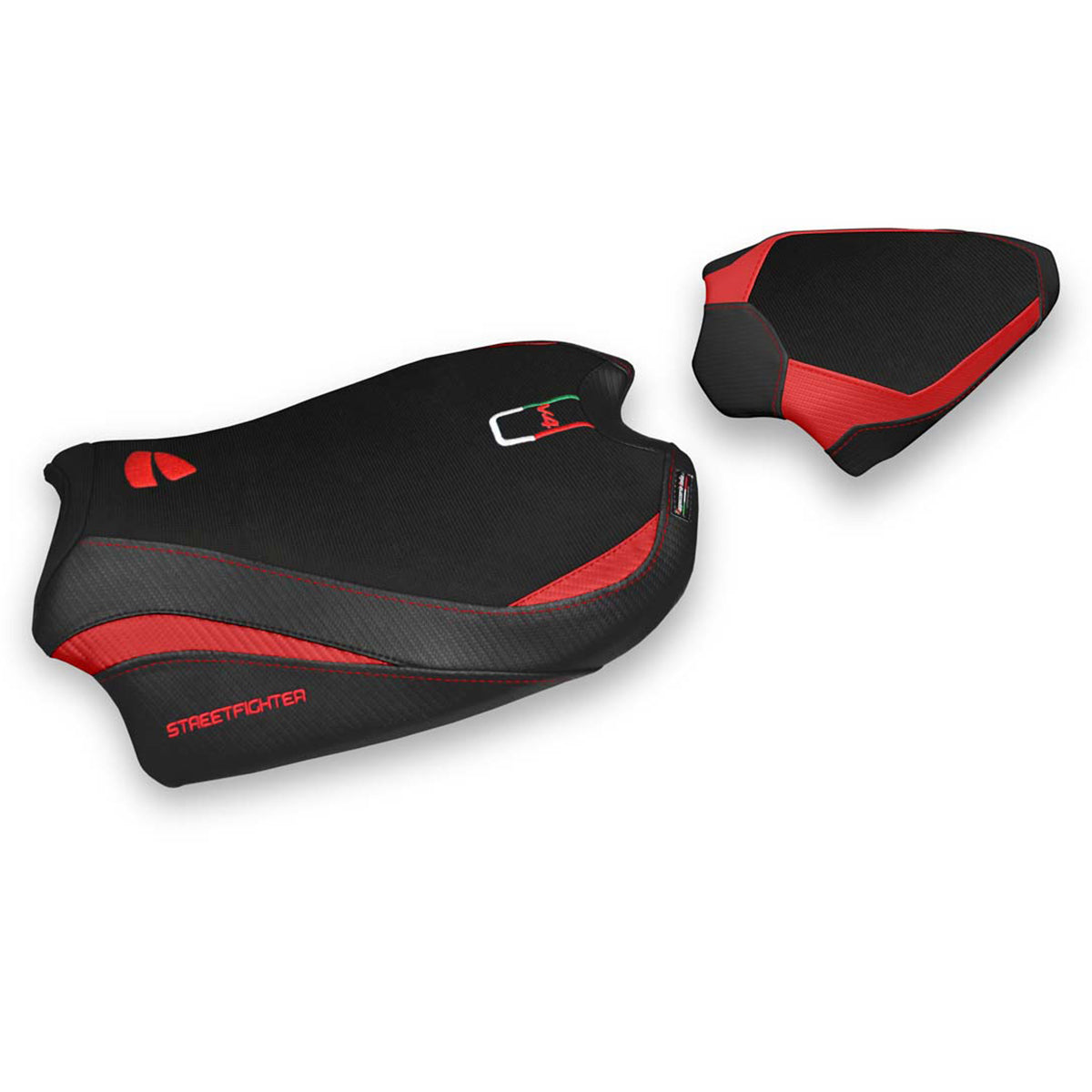 Ducati Streetfighter V4 2020-2024 Seat Cover Tappezzeria Italia Comfort in Red and Black