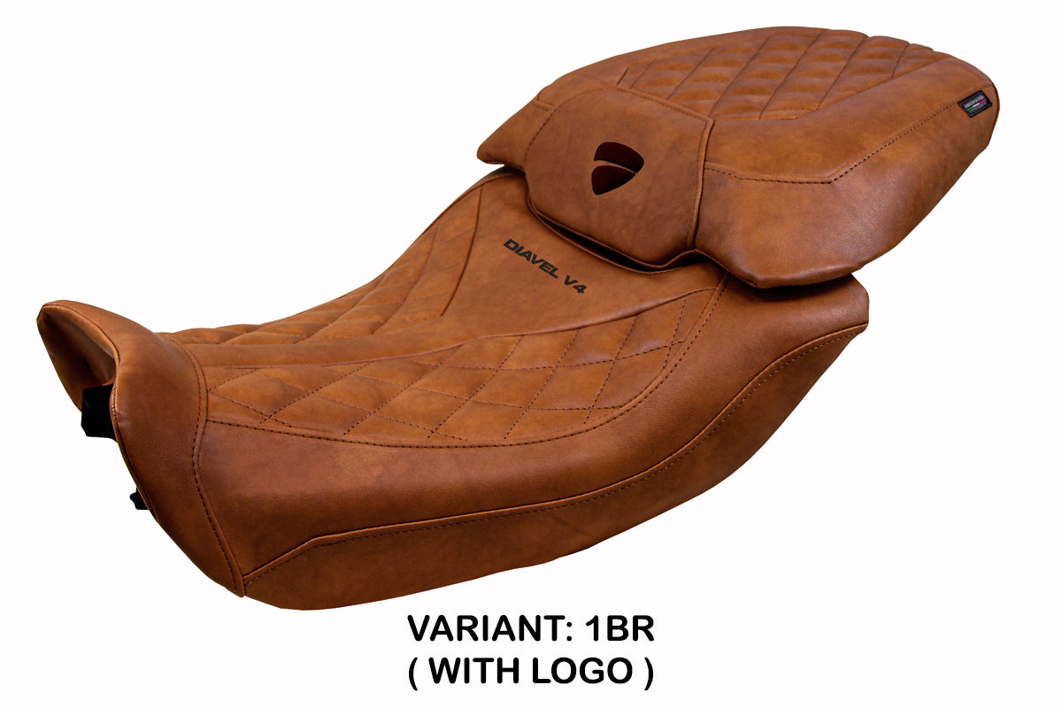 Ducati Diavel V4 2023-2025 Seat Cover Tappezzeria Italia in Diablo Classic Leather Brown