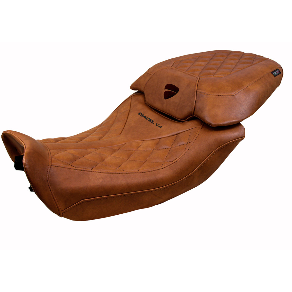 Ducati Diavel V4 2023-2025 Seat Cover Tappezzeria Italia Comfort Classic in Leather Brown
