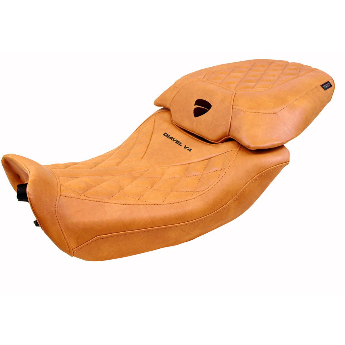 Ducati Diavel V4 2023-2025 Seat Cover Tappezzeria Italia Comfort Classic in Leather Camel