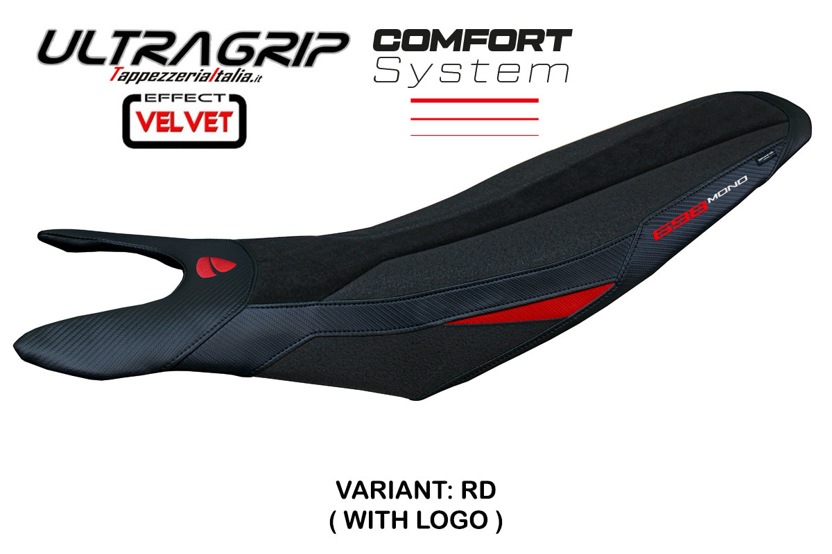 Ducati Hypermotard 698 Mono 2024-2025 Seat Cover Tappezzeria Italia Comfort Ultragrip in Red