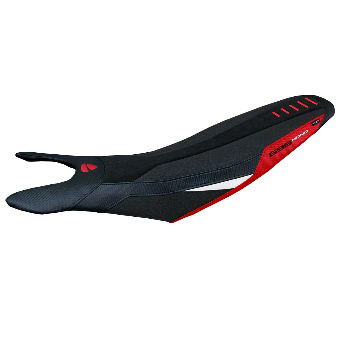 Ducati Hypermotard 698 Mono 2024-2025 Seat Cover Tappezzeria Italia Ultragrip in Red White