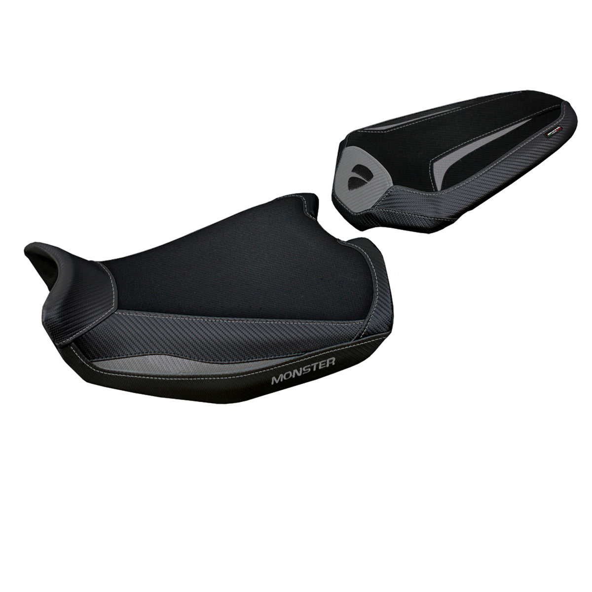 Ducati Monster 937 950 2021-2025 Seat Cover Tappezzeria Italia in Grey and Black