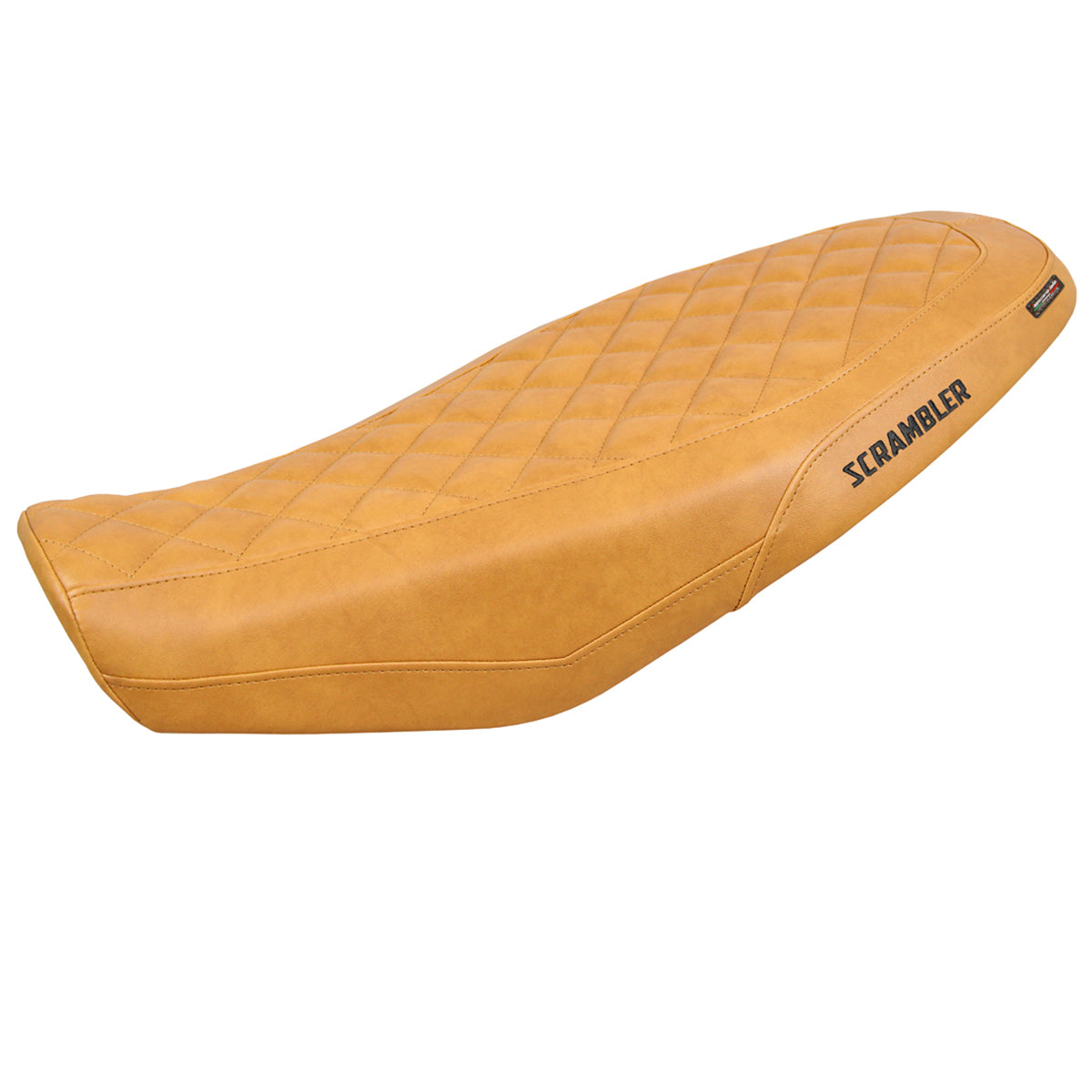 Ducati Scrambler 800 2023-2025 Seat Cover Tappezzeria Italia Comfort in Camel Leather Diamond