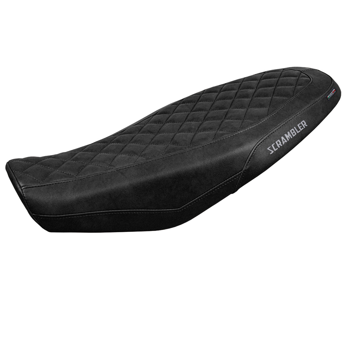 Ducati Scrambler 800 2023-2025 Seat Cover Tappezzeria Italia Comfort in Black Leather Diamond