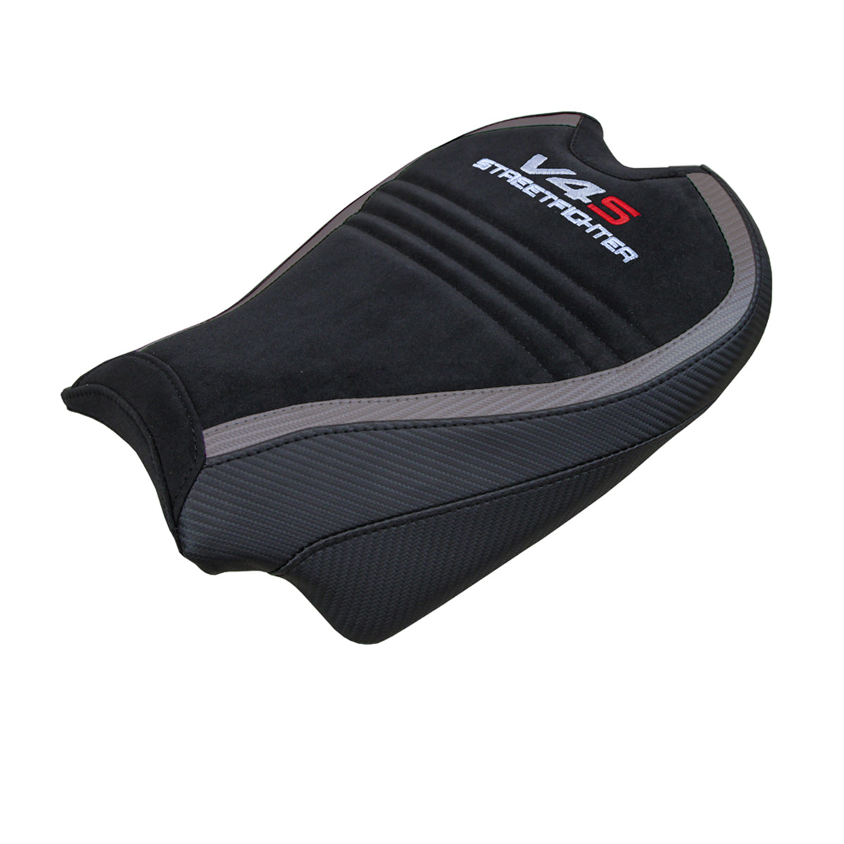 Ducati Streetfighter V4S 2020-2024 Seat Cover Tappezzeria Italia in Velvet Grey and Black SpED