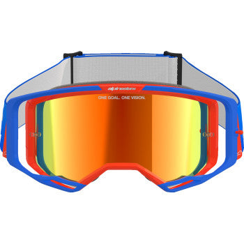 ALPINESTARS Goggles Vision 8 Goggles - Wordmark - Blue/Orange - Red Mirror 5101325-7303
