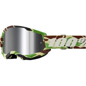 100% Strata 2 Goggles - War Camo - Silver Mirror 50028-00024