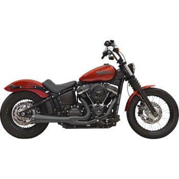 BASSANI XHAUST 2-into-1 Road Rage III Exhaust System - 49-State - Black Softail 2018-2023 1S72RBE