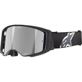 ALPINESTARS Goggles Supertech Goggles - Corp - Black/Gray - ABS Vision - Silver Mirror 5100325-1513