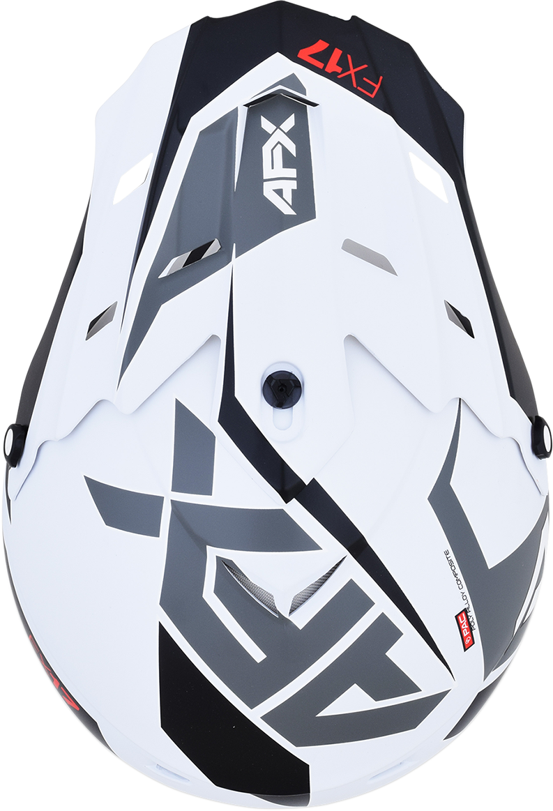 AFX FX-17 Motorcycle Helmet - Aced - Matte White/White - Medium 0110-6495