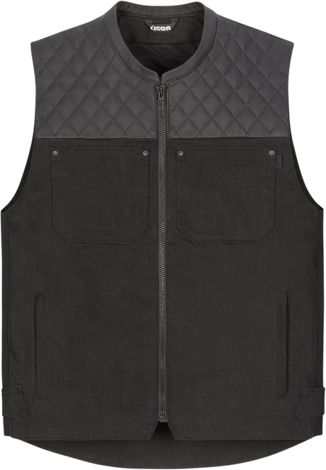 ICON Chamonix Denim Vest - Black - 3XL 2830-0557