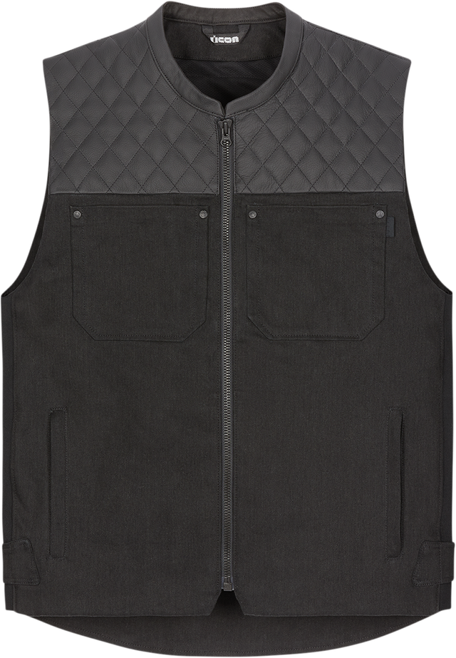 ICON Chamonix Denim Vest - Black - 4XL 2830-0558