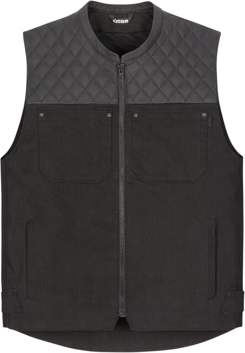 ICON Chamonix Denim Vest - Black - XL 2830-0555