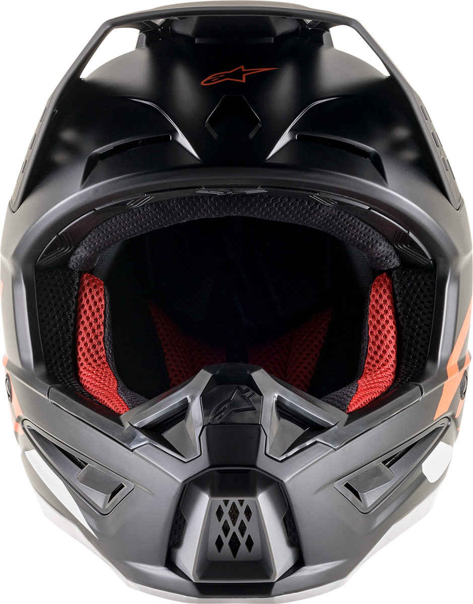 ALPINESTARS SM5 Motorcycle Helmet - Compass - Matte Black/Orange Fluo - Small 8303321-1149-SM