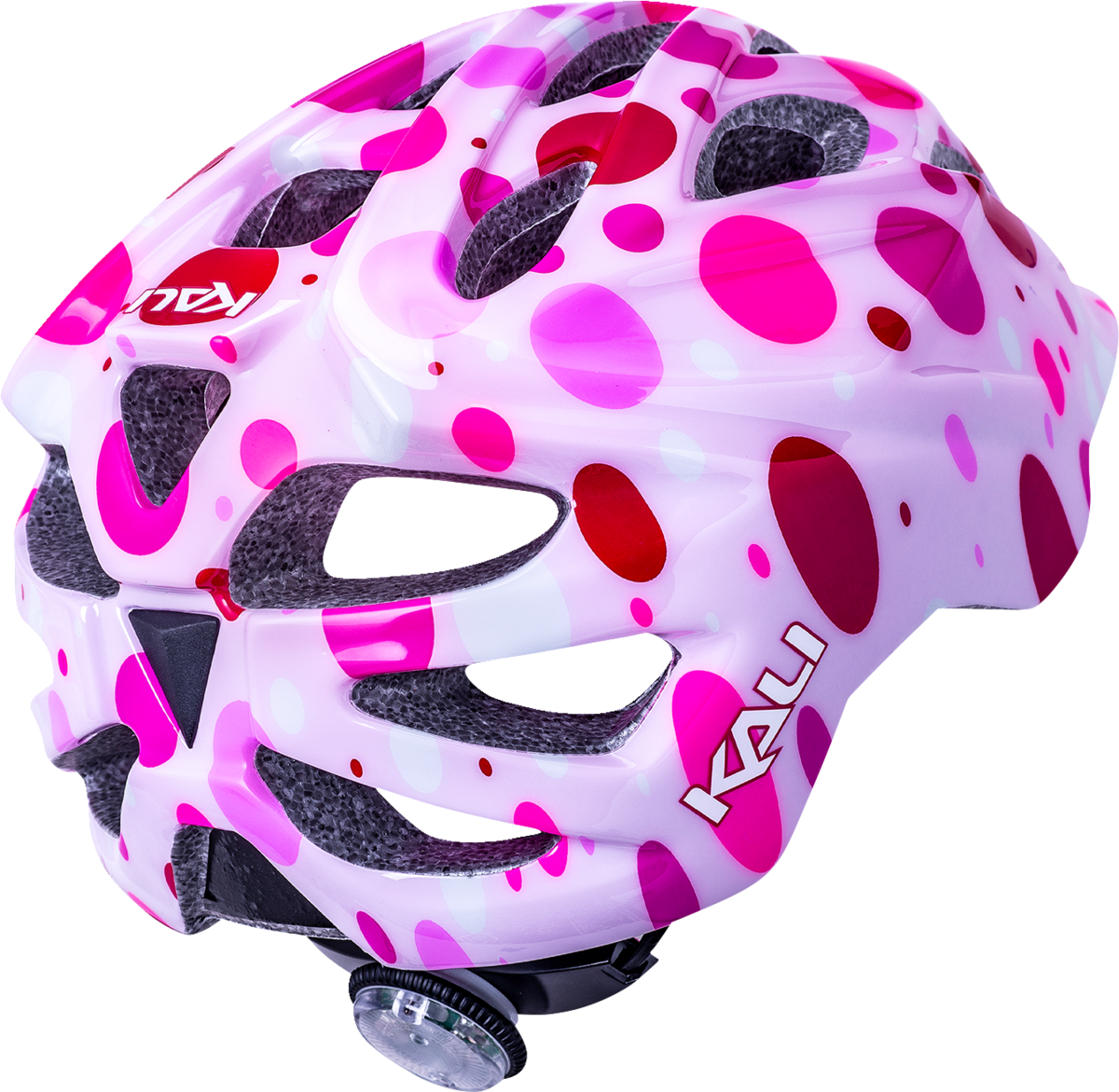 KALI Child Chakra Lighted Bicycle Helmet - Confetti - Gloss Pink - XS 0221022124