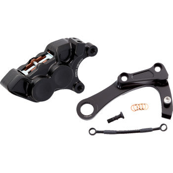 ARLEN NESS 4-Piston Caliper - Rear - Black Softail 02-329