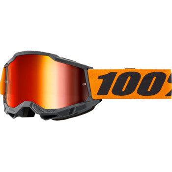 100% Accuri 2 Goggles - Orange - Red Mirror 50014-00041