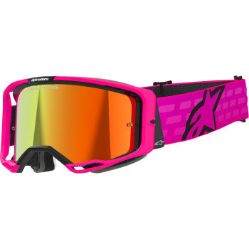 ALPINESTARS Goggles Vision 8 Goggles - Corp - Pink - Red Mirror 5101625-3083