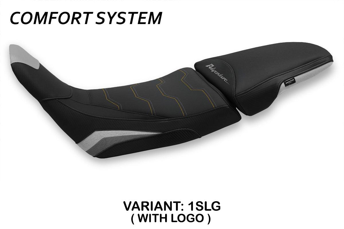 Honda Africa Twin ADV Sport 2020-2024 Seat Cover Tappezzeria Italia Comfort in Silver and Gold