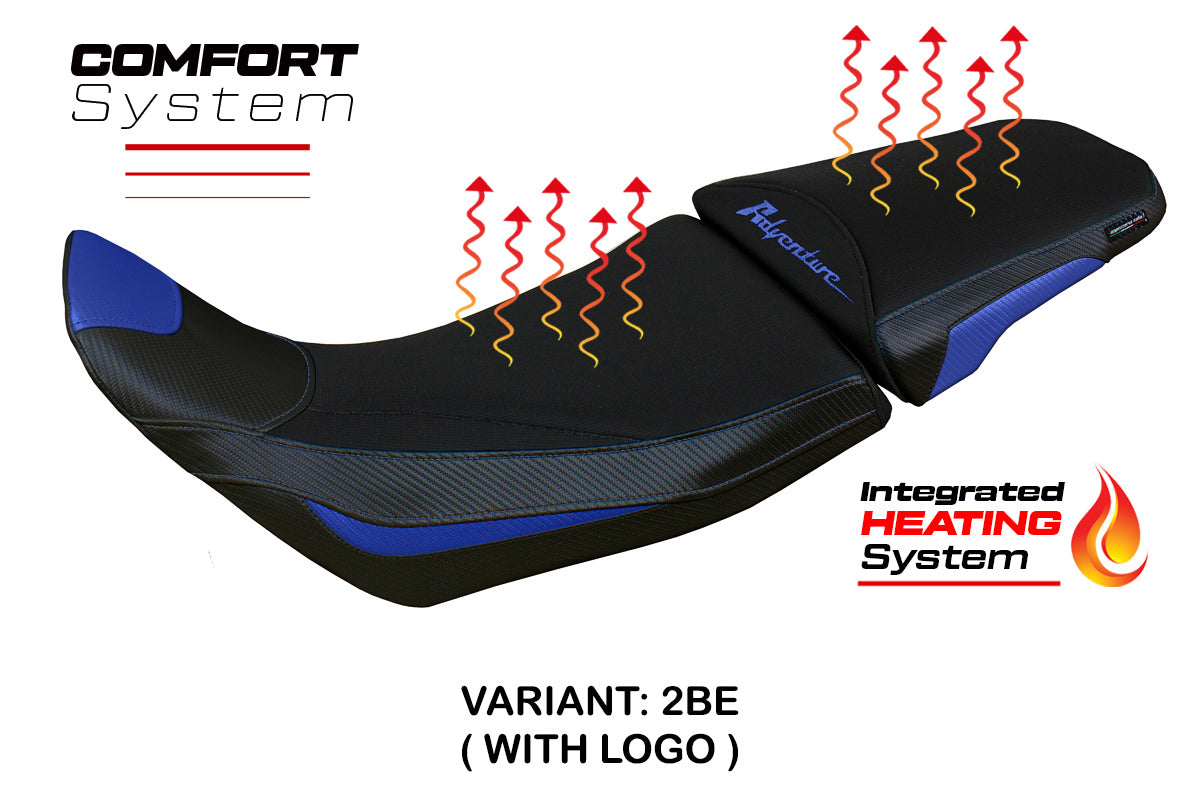 Honda Africa Twin Adv Sport 1100 2020-2024 Comfort Heat Seat Cover Tappezzeria Italia in Blue