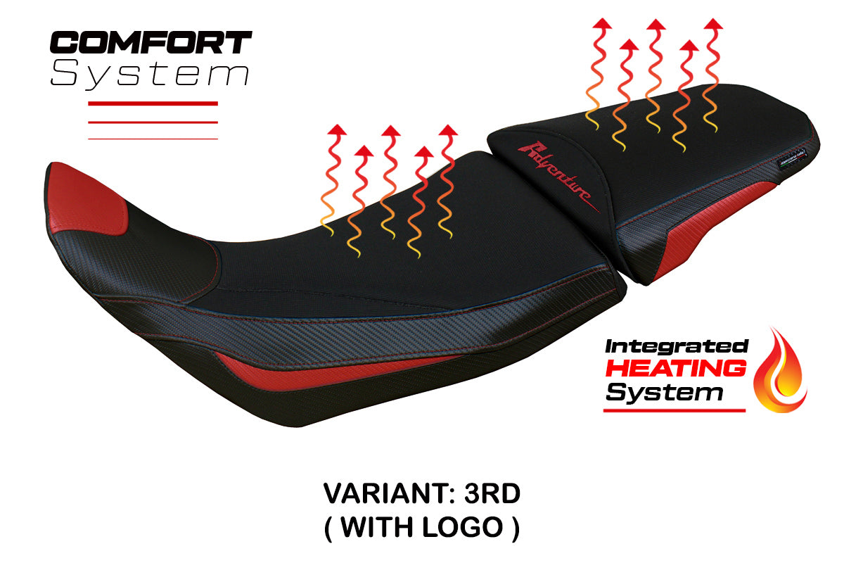 Honda Africa Twin Adv Sport 1100 2020-2024 Comfort Heat Seat Cover Tappezzeria Italia in Red