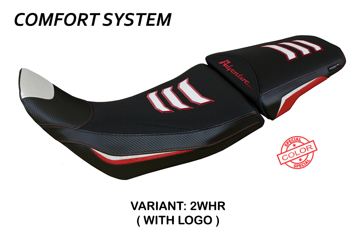Honda Africa Twin ADV Sport 2020-2024 Seat Cover Tappezzeria Italia Comfort in White and Red