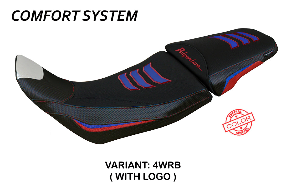 Honda Africa Twin ADV Sport 2020-2024 Seat Cover Tappezzeria Italia Comfort in Red and Blue SE