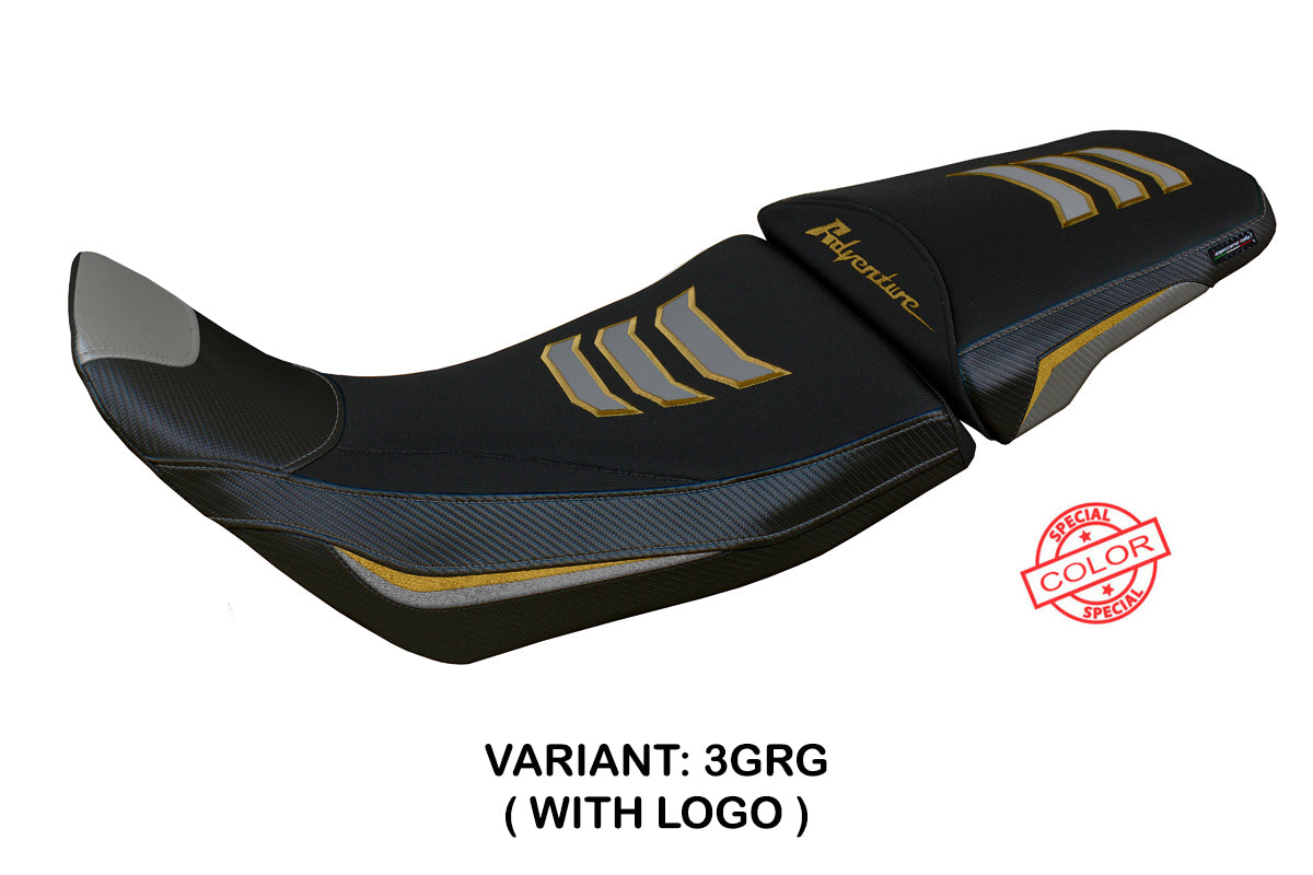 Honda Africa Twin 1100 2020-2024 Seat Cover Tappezzeria Italia in Grey and Gold SE