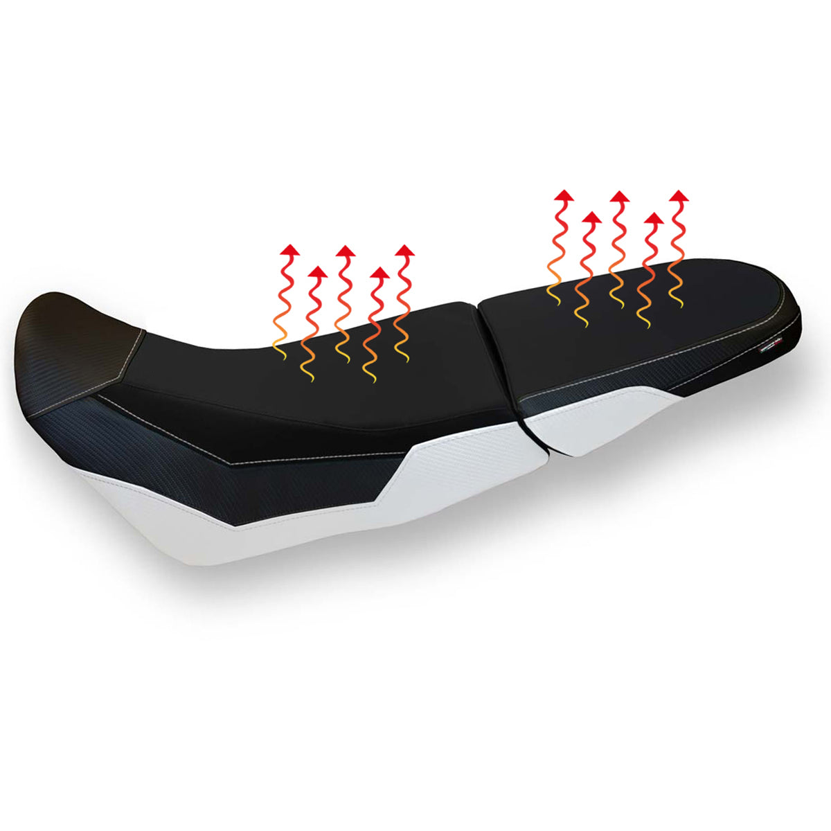 Honda Africa Twin 1000 Adventure 2018 2019 Comfort Heated Seat Cover Tappezzeria Italia in White