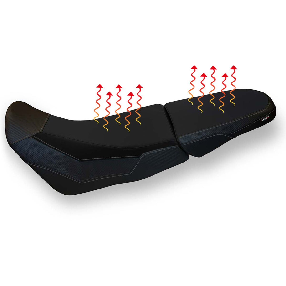 Honda Africa Twin 1000 Adventure 2018-2019 Comfort Heated Seat Cover Tappezzeria Italia in Black