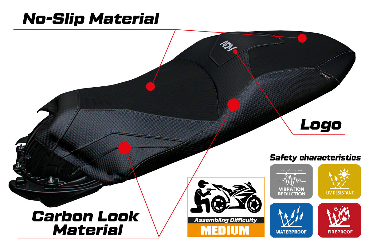 Honda ADV 350 2022-2025 Seat Cover Tappezzeria Italia in Black