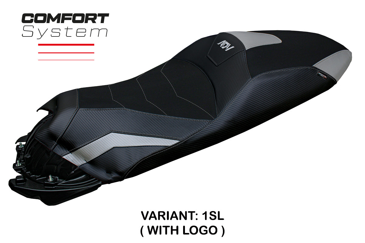 Honda ADV 350 2022-2025 Seat Cover Tappezzeria Italia Comfort in Silver and Black