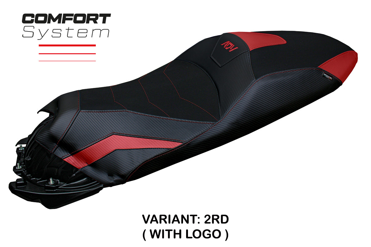Honda ADV 350 2022-2025 Seat Cover Tappezzeria Italia Comfort in Red and Black