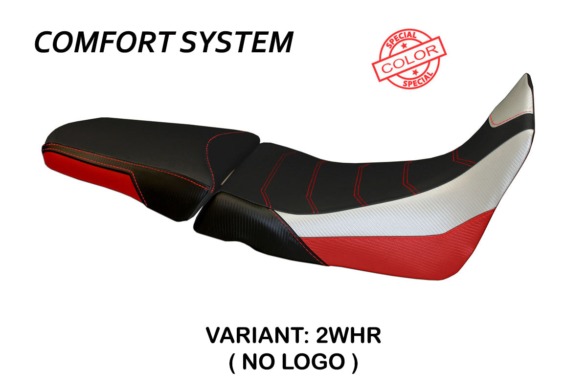 Honda Africa Twin 1000 2015-2019 Seat Cover Tappezzeria Italia Comfort in White and Red