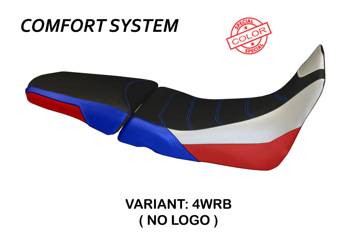 Honda Africa Twin 1000 2015-2019 Seat Cover Tappezzeria Italia Comfort in White, Red and Blue