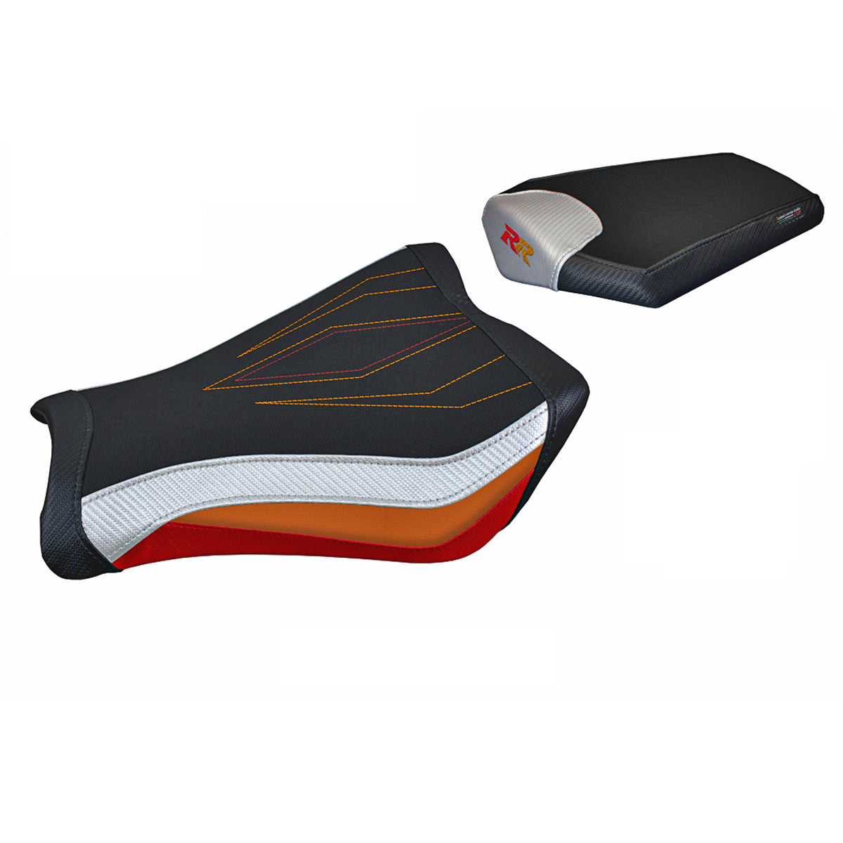 Honda CBR1000RR 2008-2016 Seat Cover Tappezzeria Italia Comfort in Orange White Red