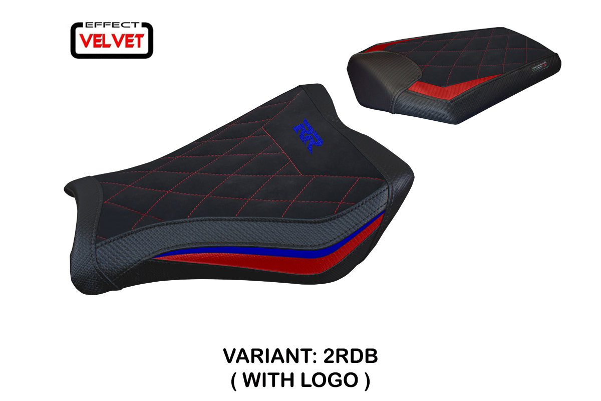 Honda CBR1000RR 2008-2016 Seat Cover Tappezzeria Italia in Red Blue Diamond SE