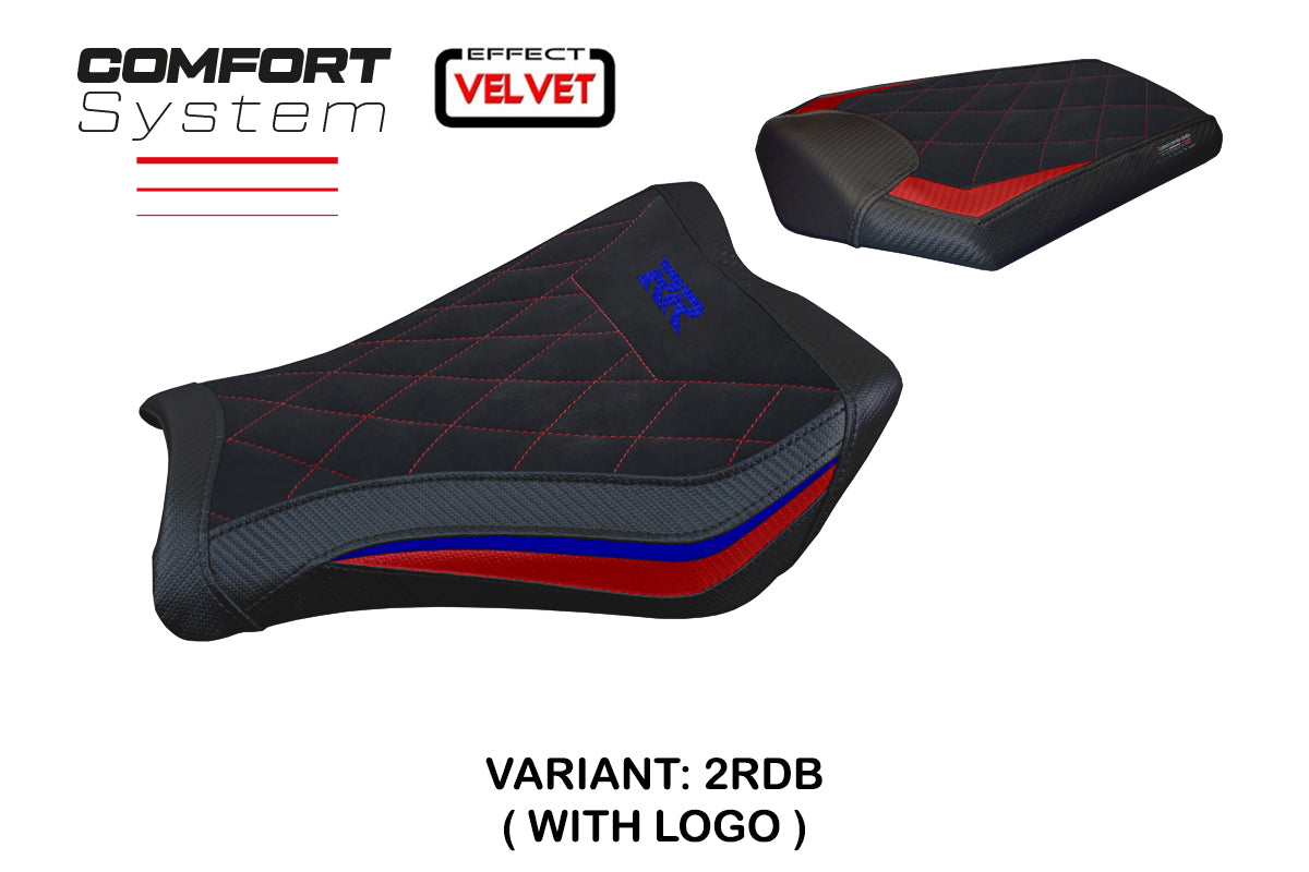 Honda CBR1000RR 2008-2016 Seat Cover Tappezzeria Italia Comfort in Red and Blue Diamond