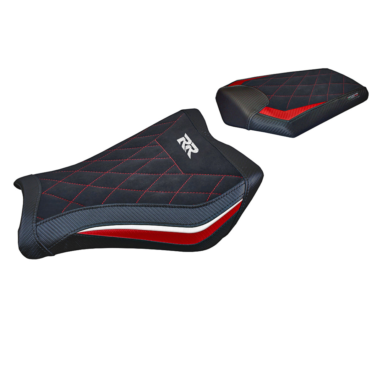 Honda CBR1000RR 2008-2016 Seat Cover Tappezzeria Italia Comfort in Red and White Diamond