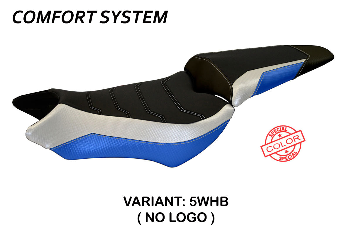 Honda CB1000R 2008-2017 Seat Cover Tappezzeria Italia Comfort in White and Blue