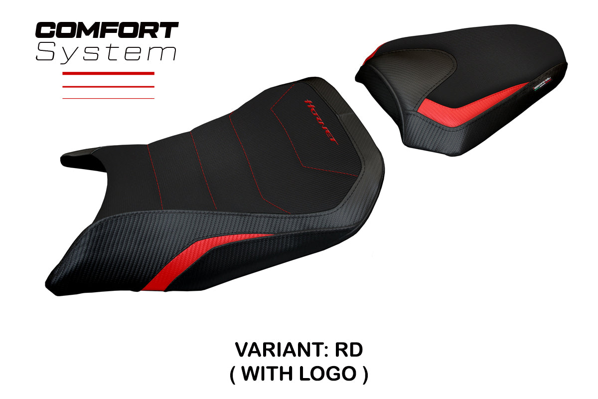 Honda CB500 Hornet 2024-2025 Seat Cover Tappezzeria Italia Comfort Red and Black