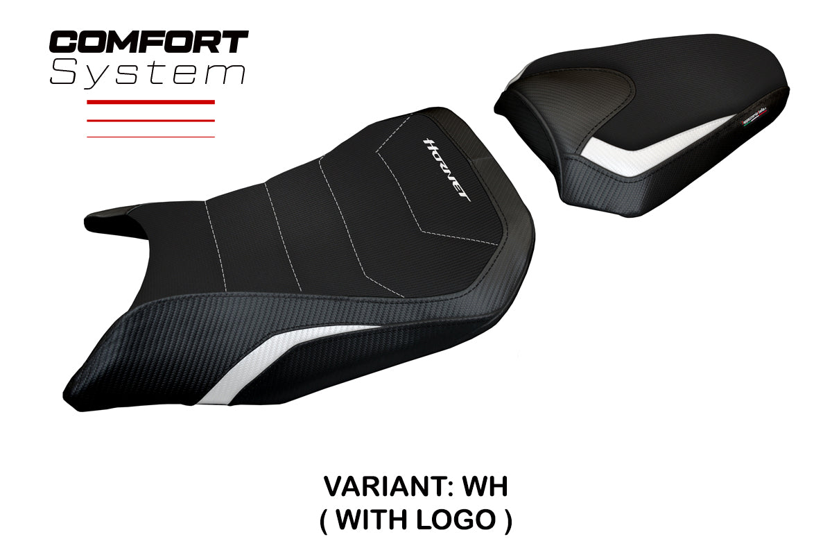 Honda CB500 Hornet 2024-2025 Seat Cover Tappezzeria Italia Comfort White and Black