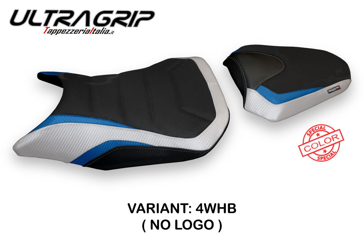 Honda CB500F 2016-2023 Seat Cover Tappezzeria Italia Ultragrip in White and Blue