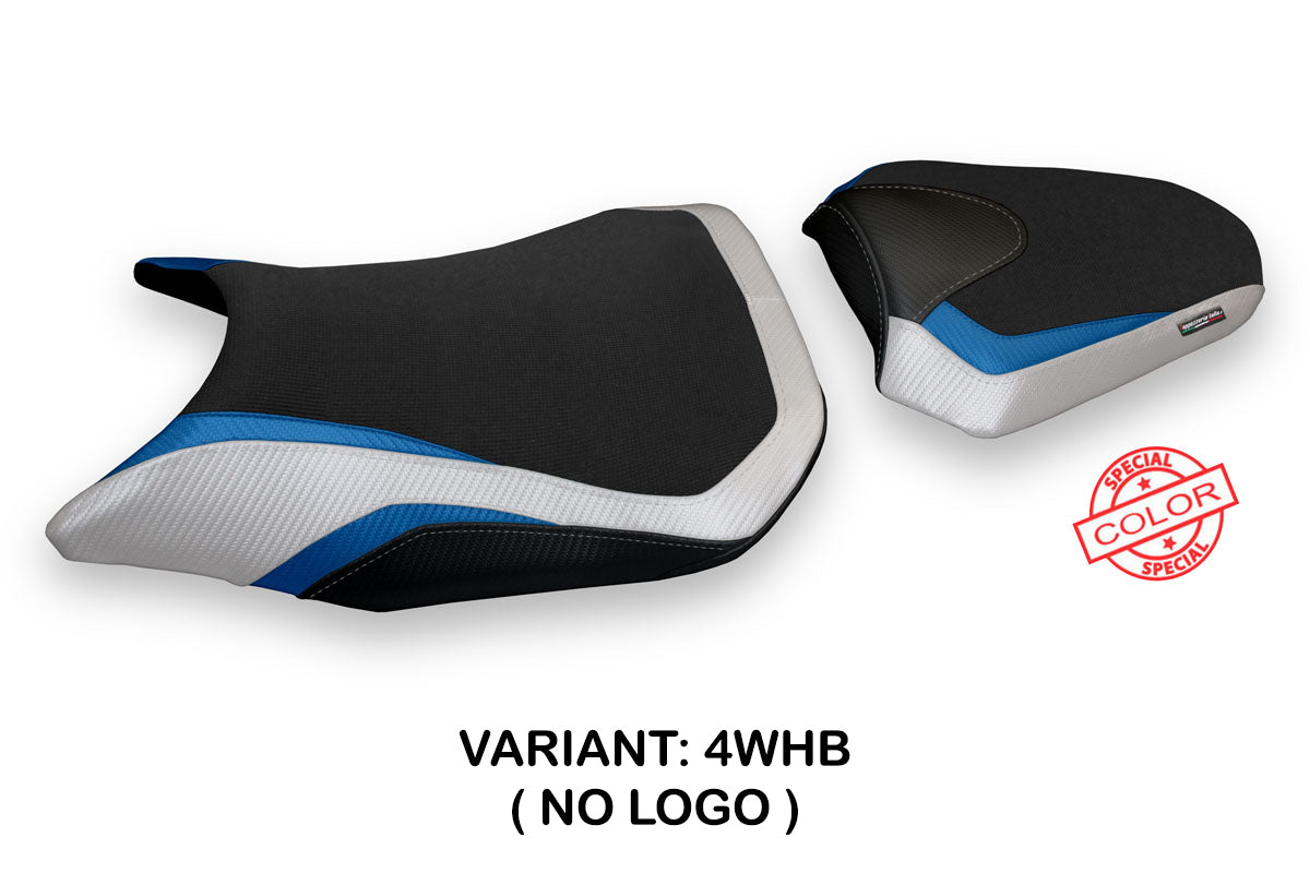 Honda CB500F 2016-2023 Seat Cover Tappezzeria Italia in White and Blue