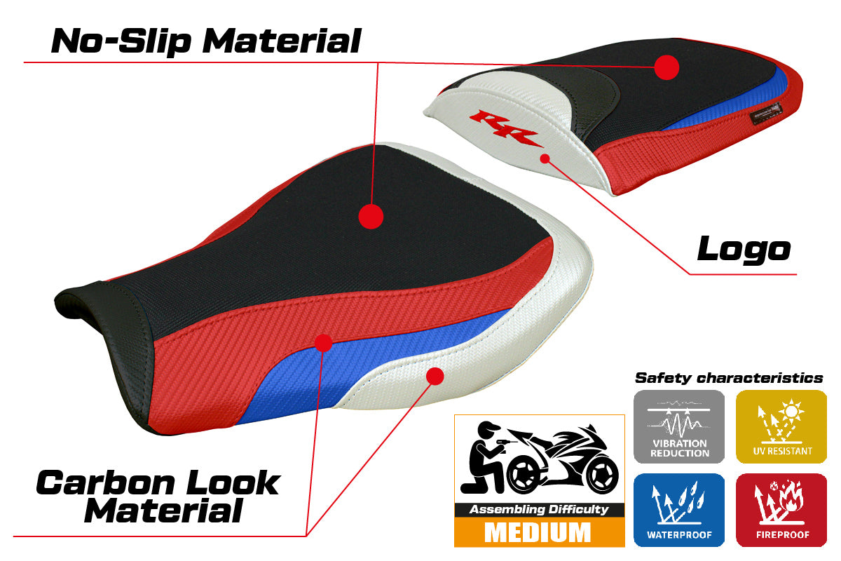 Honda CBR 600 RR 2007-2022 2023 2024 Seat Cover Tappezzeria White Red Blue