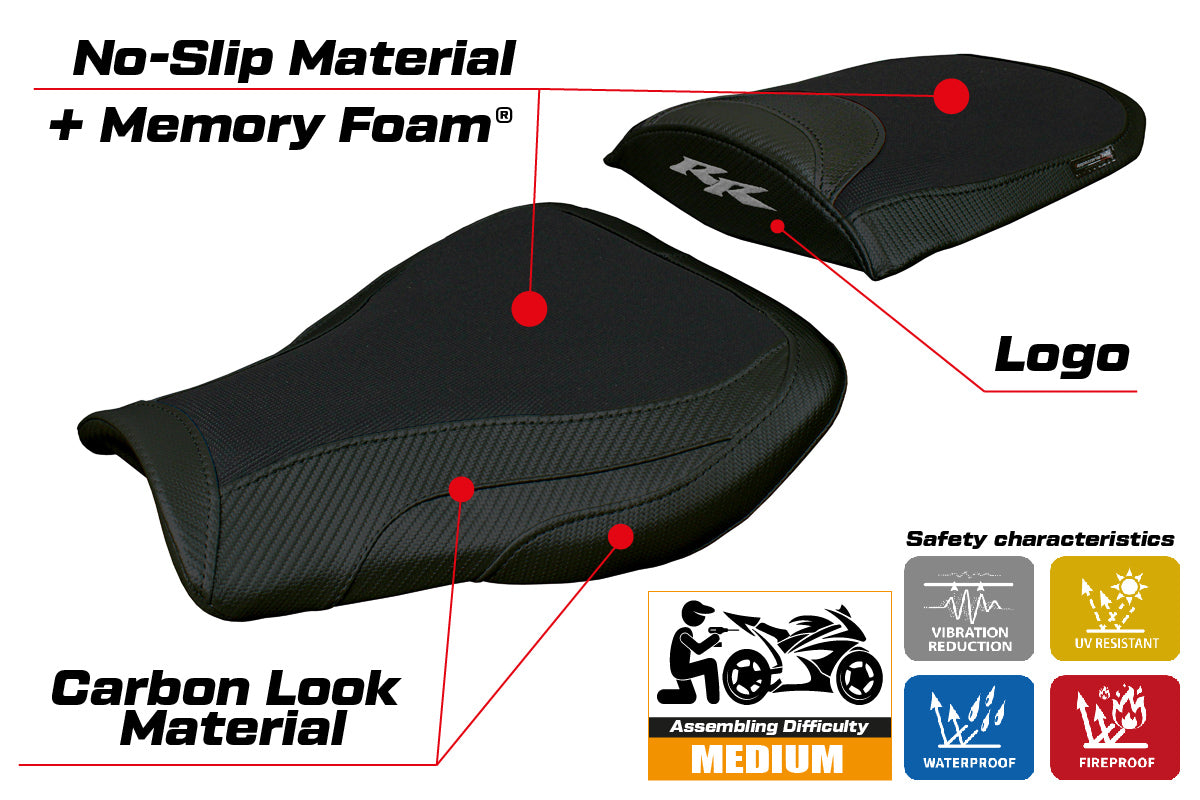 Honda CBR 600 RR 2007-2022 2023 2024 Seat Cover Tappezzeria Comfort Black