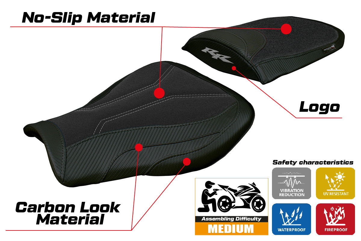 Honda CBR 600 RR 2007-2022 2023 2024 Seat Cover Tappezzeria Ultragrip Black